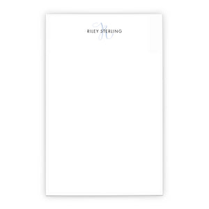 Personalized 1 Letter Script Monogram Note Pad Set