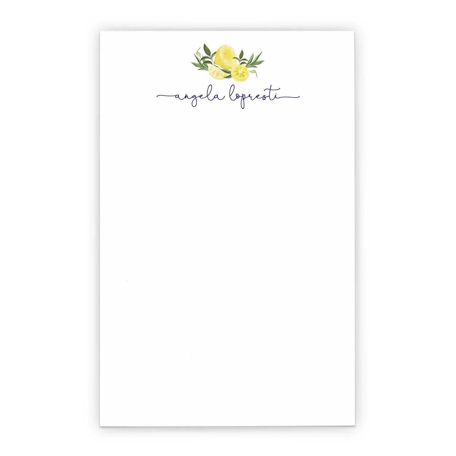 Personalized Lemon Citrus Notepad For Adults