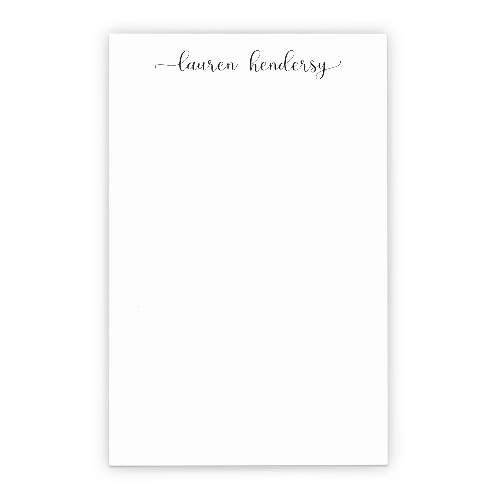 Womens Script Font Notepad Personalized Set