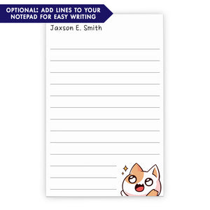 Cute Personalized Stationery Notepads With Kawaii Cat