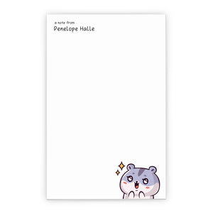 Kawaii Custom Stationery Notepad With Cute Bear