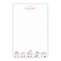 A Note From Personalized Notepad With Cute Cats