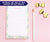 NP321 Kids Personalized Stationery Notepads with Wildflower Border note pad cute spring summer girls colorful girl flowers floral LINED