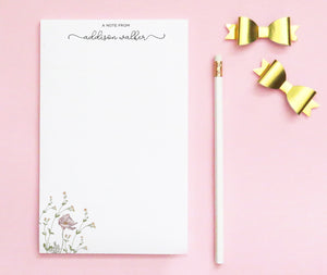 Wildflower Personalized Note Pads With Name