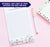 A Note From Personalized Notepad With Pink Wildflowers B