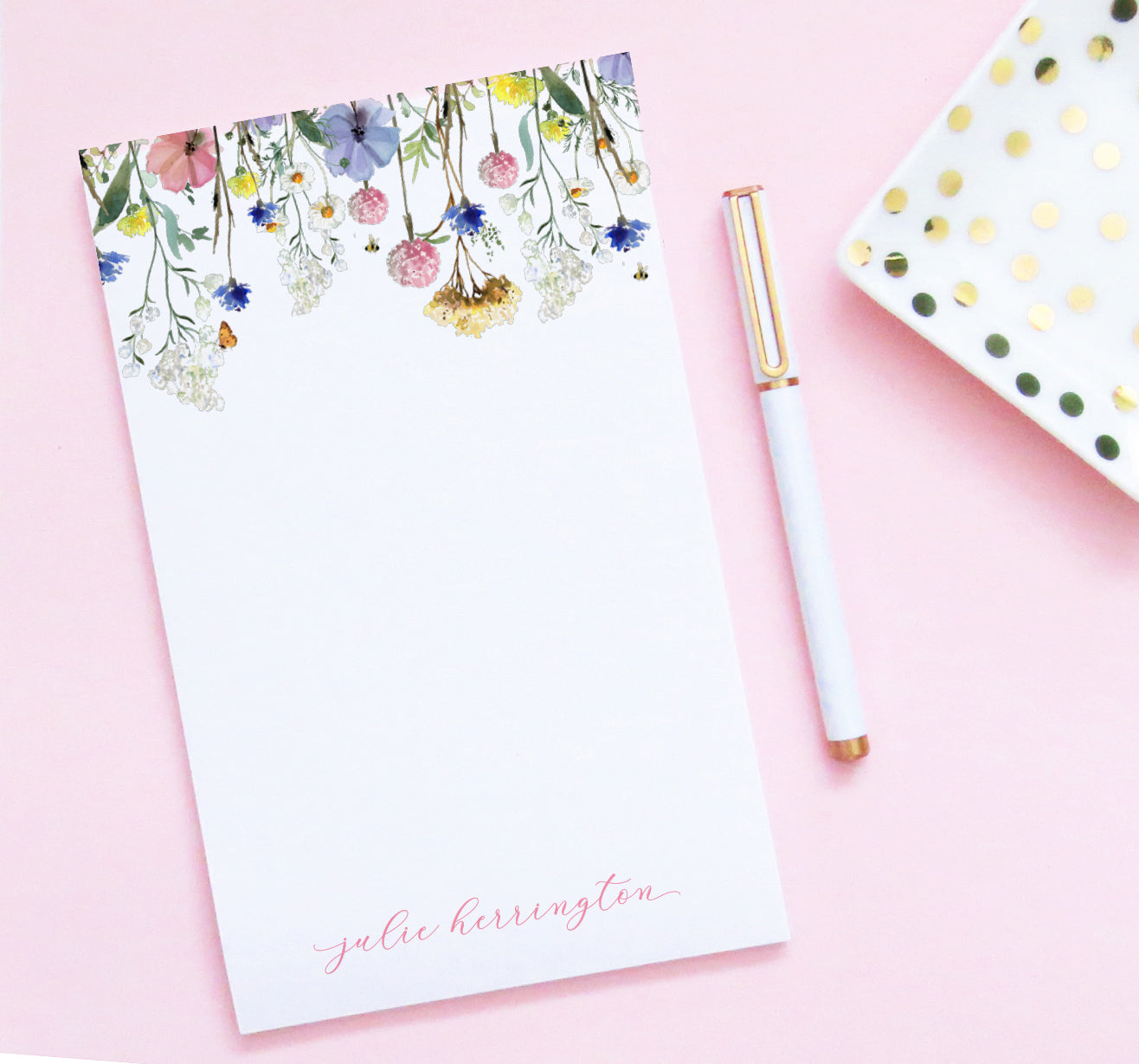 Floral Spring Stationery Paper Personalized