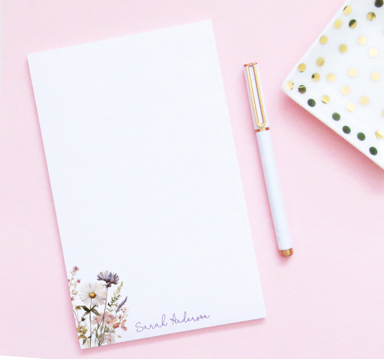 Custom Wildflower Cute Notepad Paper