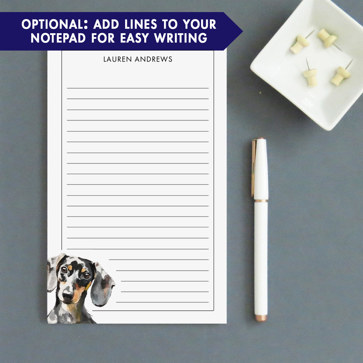 Dachshund Notepads Personalized Or Choose Your Dog Breed