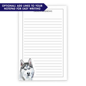 Siberian Husky Stationery Notepad Or Choose Your Dog Breed