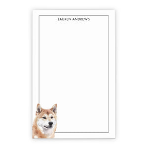 Shiba Inu Personalized Notepad Set Or Choose Your Dog Breed