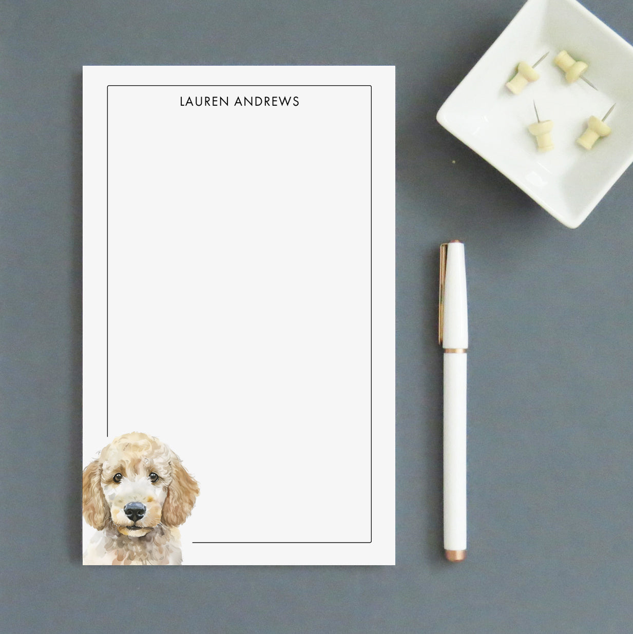 Poodle Personalized Notepads Or Choose Your Dog Breed