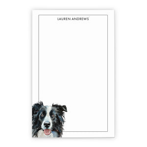 Border Collie Customizable Note Pad Or Choose Your Dog Breed