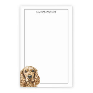 Cocker Spaniel Custom Notepad Set Or Choose Your Dog Breed