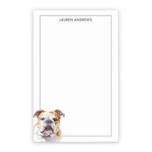 English Bulldog Personalized Notepad Or Choose Your Dog Breed