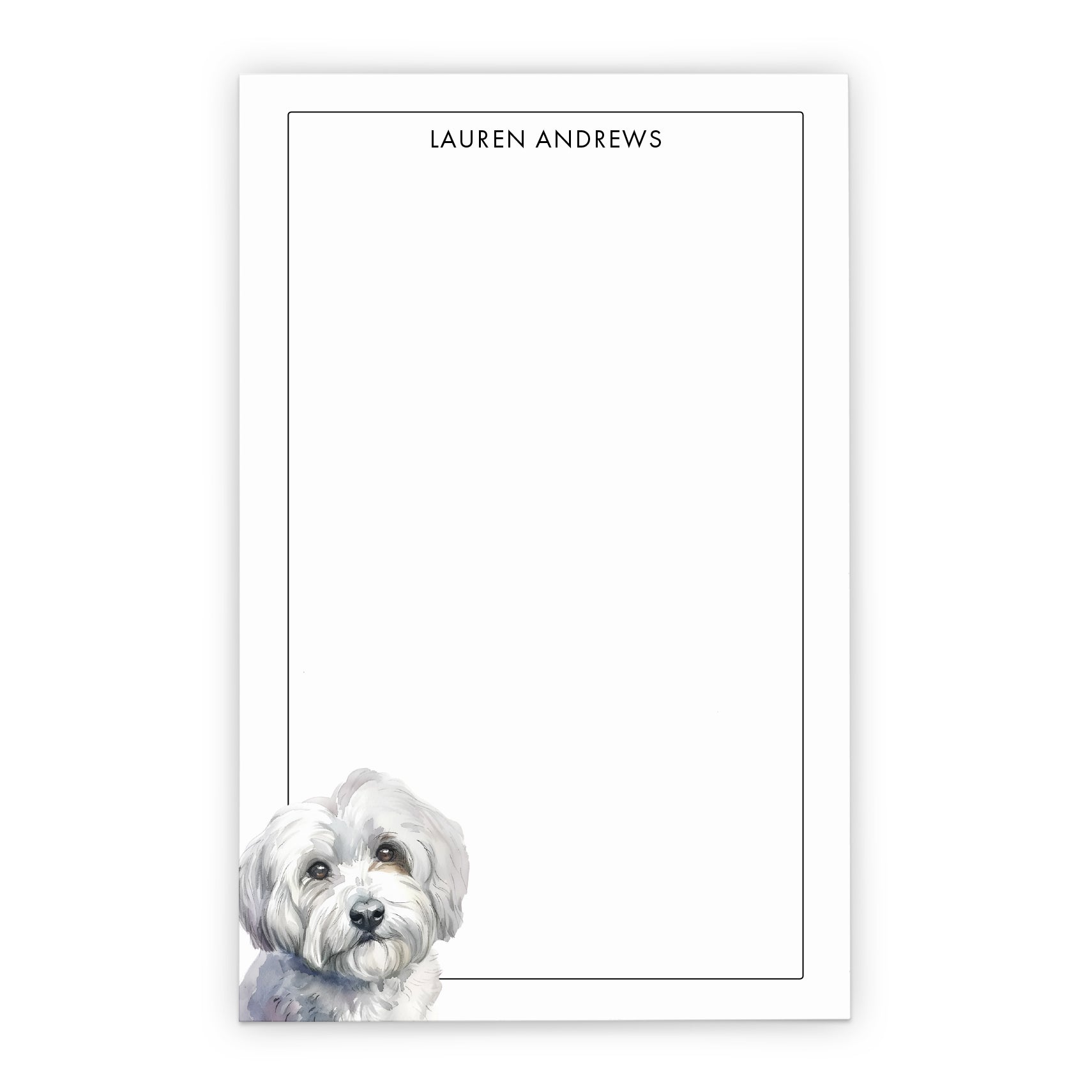 Watercolor Havanese Custom Notepad Or Choose Your Dog Breed