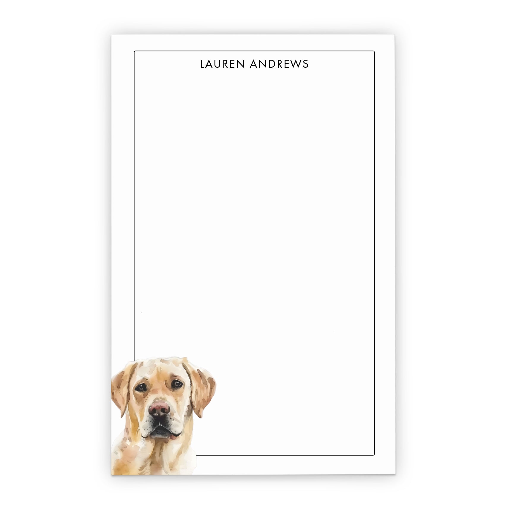 Labrador Retriever Custom Note Pad Or Choose Your Dog Breed