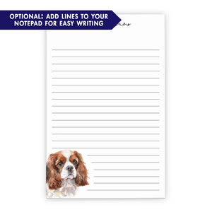 Cavalier King Charles Custom Notepad Or Choose Your Dog Breed