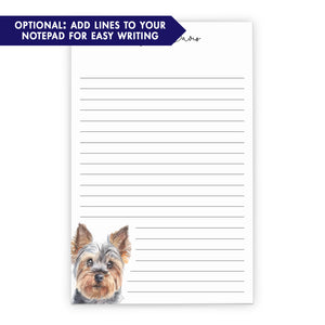 Yorkie Personalized Notepad Set Or Choose Your Dog Breed