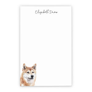 Shiba Inu Custom Stationery Notepad Or Choose Your Dog Breed