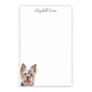 Yorkie Personalized Notepad Set Or Choose Your Dog Breed