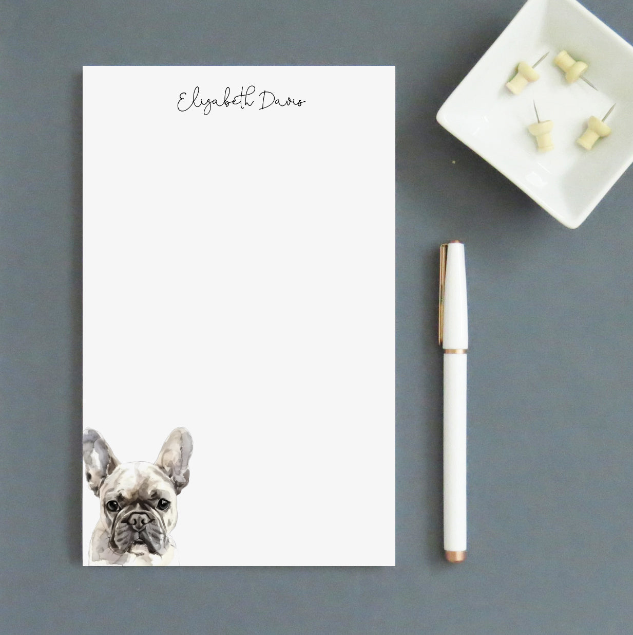 French Bulldog Custom Note Pads Or Choose Your Dog Breed