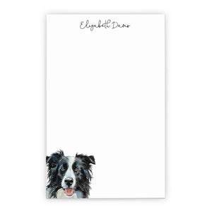 Border Collie Personalized Notepad Or Choose Your Dog Breed