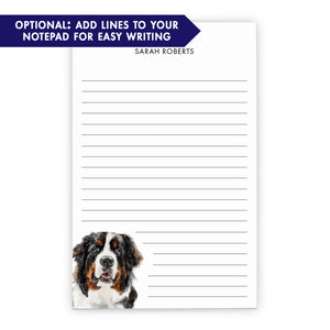 Bernese Mountain Dog Monogram Notepad Or Choose Your Dog Breed