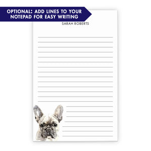 French Bulldog Monogram Notepad Personalized Or Choose Your Dog Breed