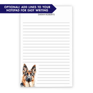 German Shepherd Monogrammed Notepads Or Choose Your Dog Breed