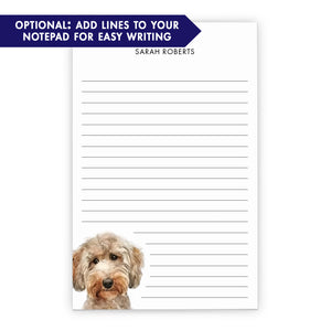 Goldendoodle Monogram Notepad Personalized Or Choose Your Dog Breed