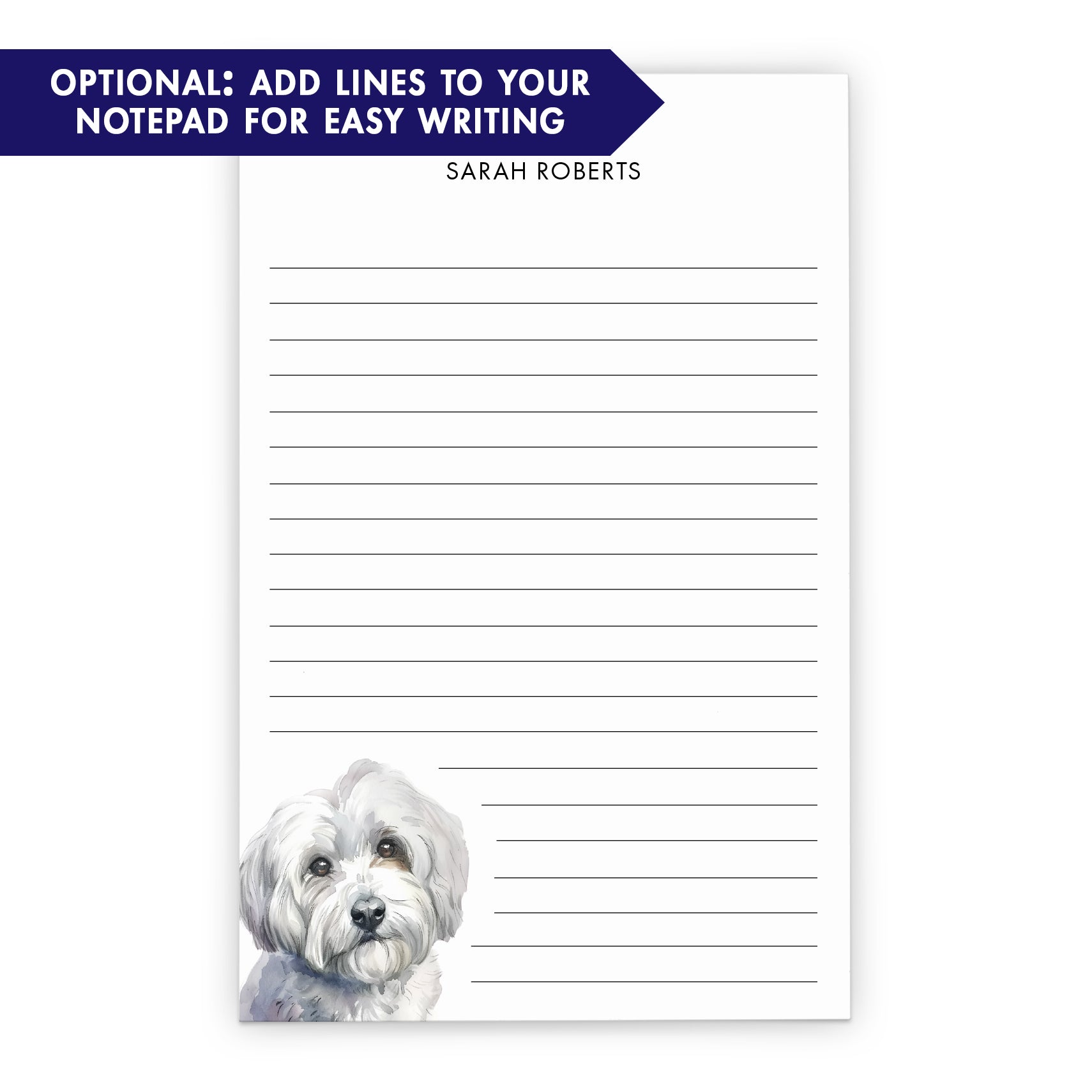 Havanese Custom Monogram Notepads Or Choose Your Dog Breed