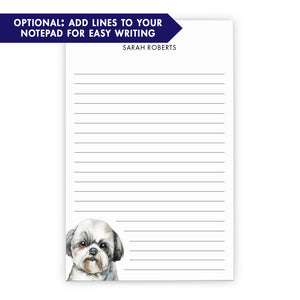 Shih Tzu Personalized Monogram Notepads Or Choose Your Dog Breed