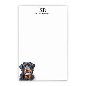 Rottweiler Customized Monogram Notepad Or Choose Your Dog Breed