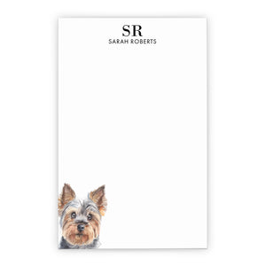 Yorkie Customized Monogram Notepads Or Choose Your Dog Breed