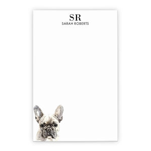 French Bulldog Monogram Notepad Personalized Or Choose Your Dog Breed