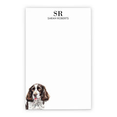 English Springer Spaniel Monogram Notepad Or Choose Your Dog Breed