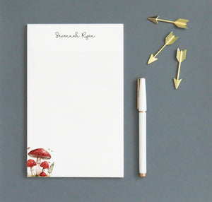 Cute Mushroom Customized Stationery Note Pads With Name