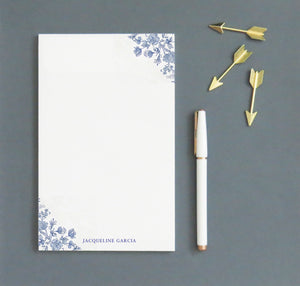 Blue Chinoiserie Personalized Notepad Set Stationery