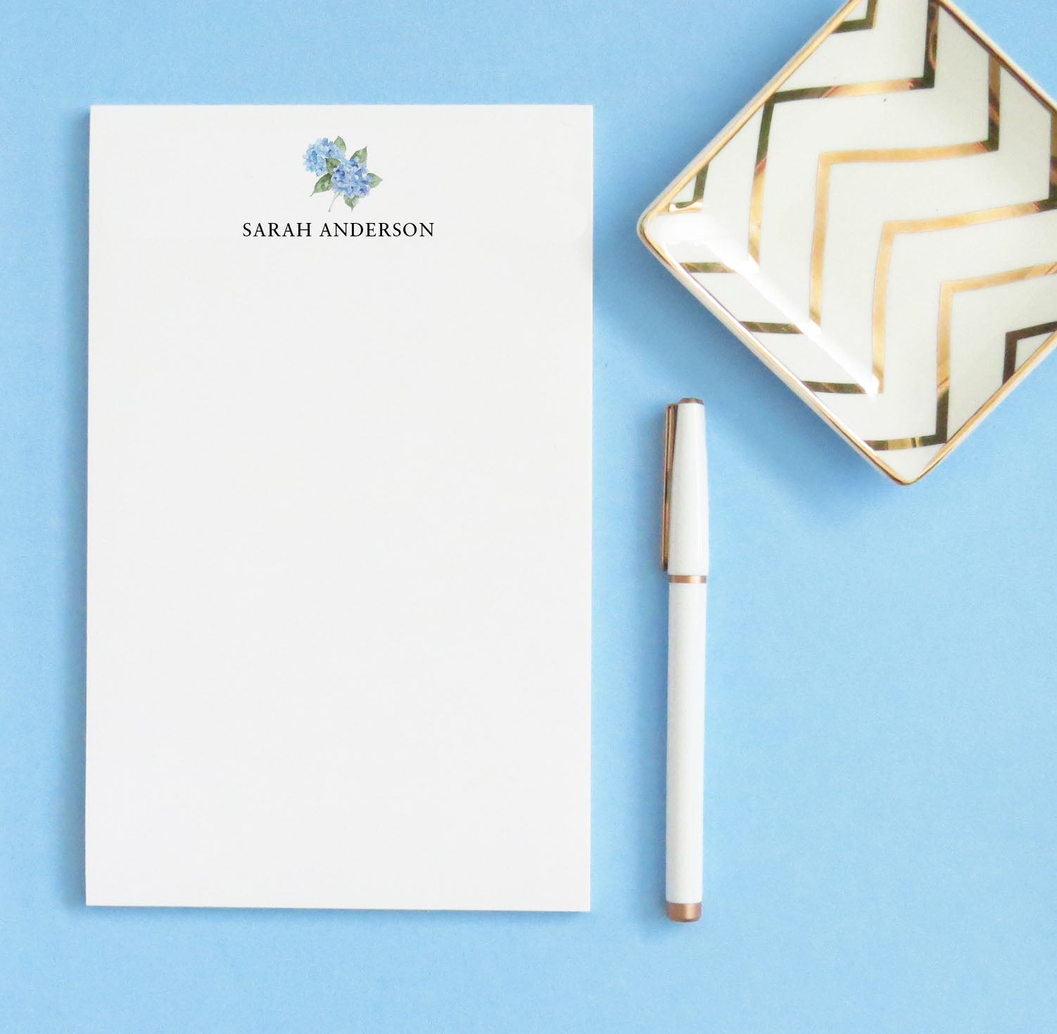 Elegant Hydrangea Notepad Stationery For Letter Writing