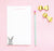 Fun Watercolor Bunny Customized Stationery Notepads For Kids