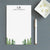Greenery Monogrammed Stationery Notepads With Initials