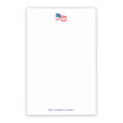 Simple Patriotic Custom Family Stationery Note Pad 