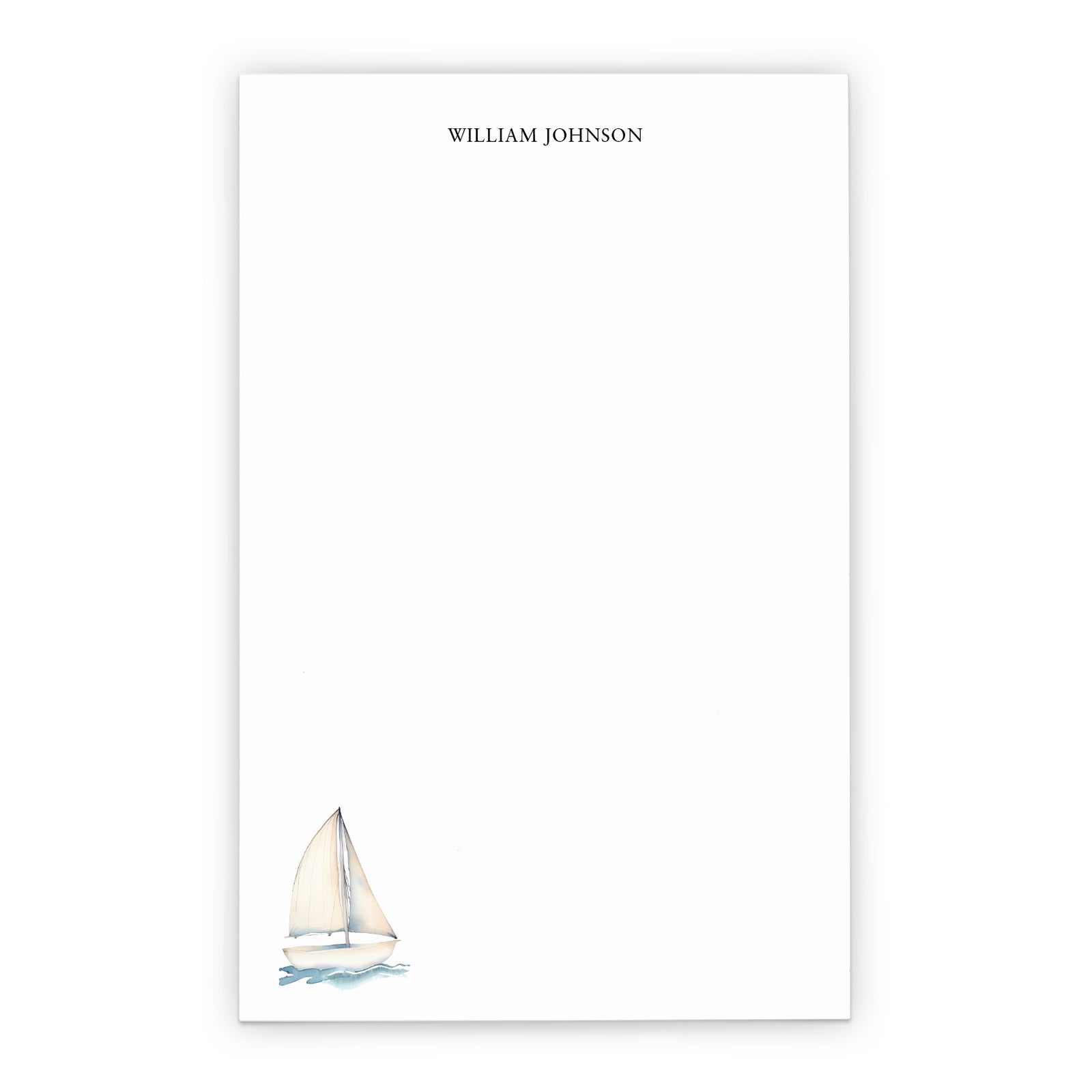 Simple Nautical Themed Personalized Notepads For Adults