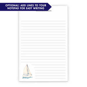 Simple Nautical Themed Personalized Notepads For Adults