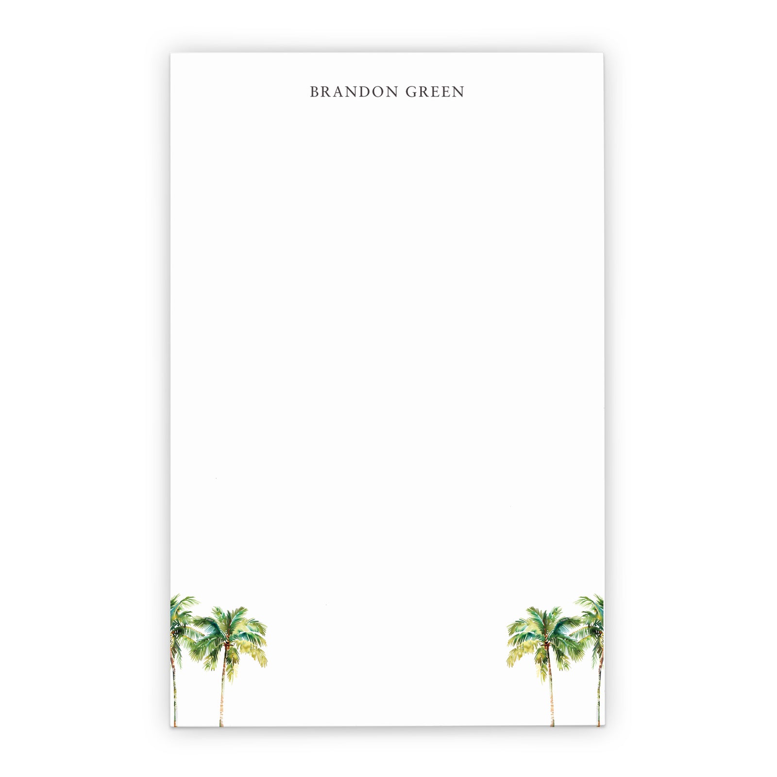 Summery Personalized Stationery Notepads With Palm Trees 