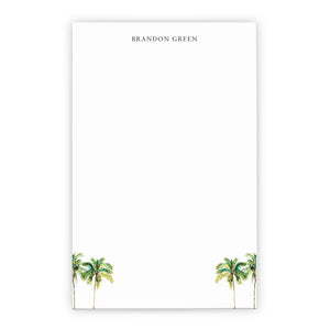 Summery Personalized Stationery Notepads With Palm Trees 