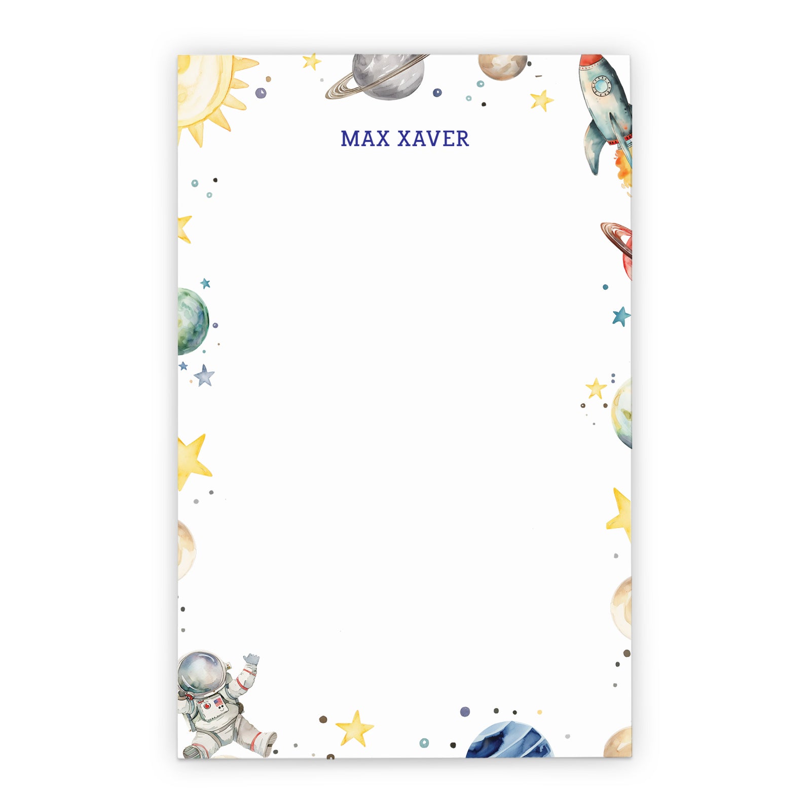 Colorful Space Themed Stationery Notepad For Kids 