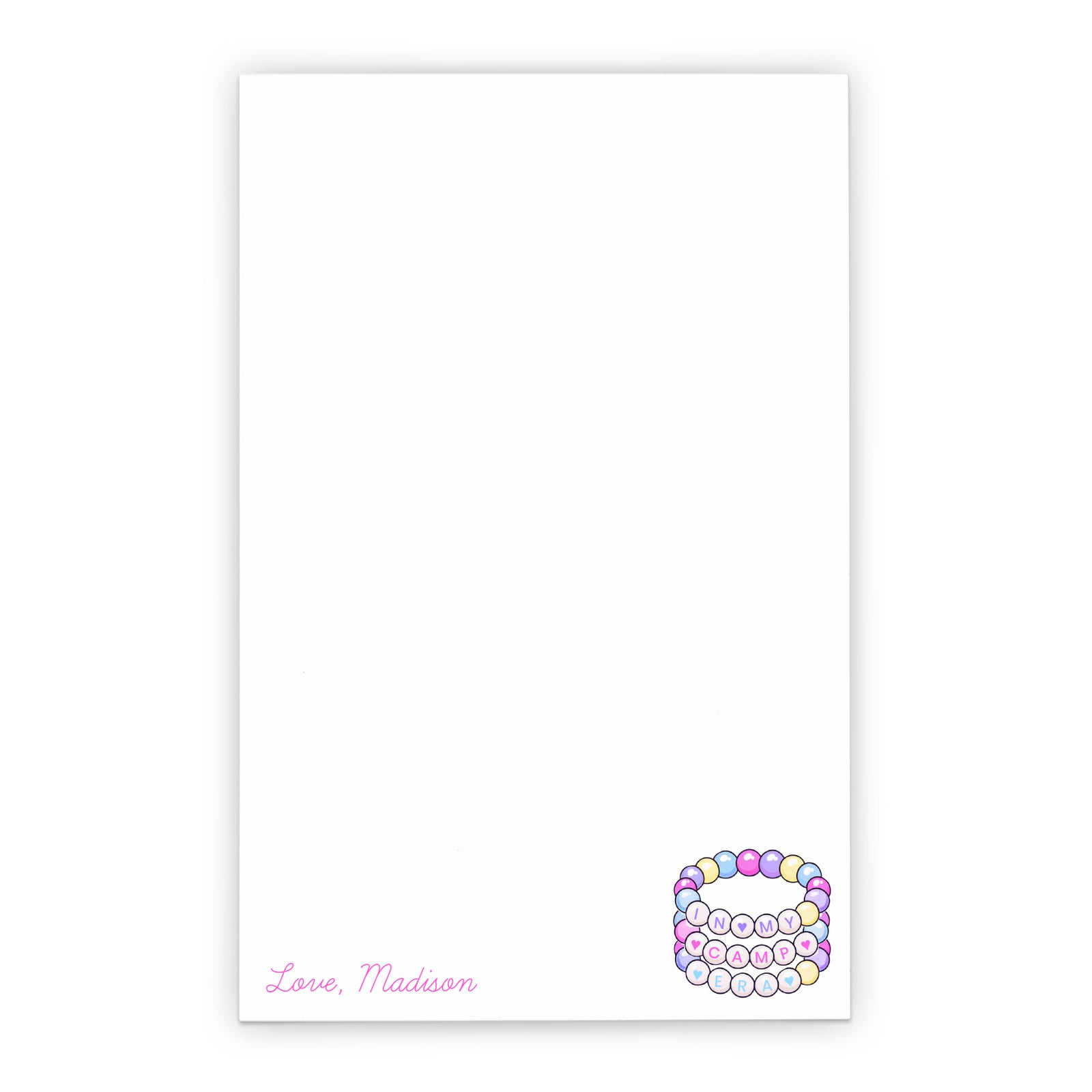In My Camp Era Personalized Camp Stationery Note Pads
