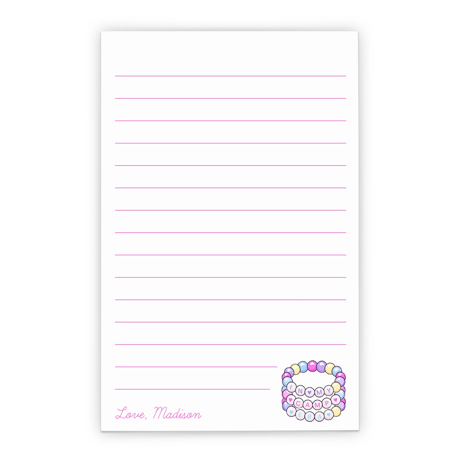 In My Camp Era Personalized Camp Stationery Note Pads