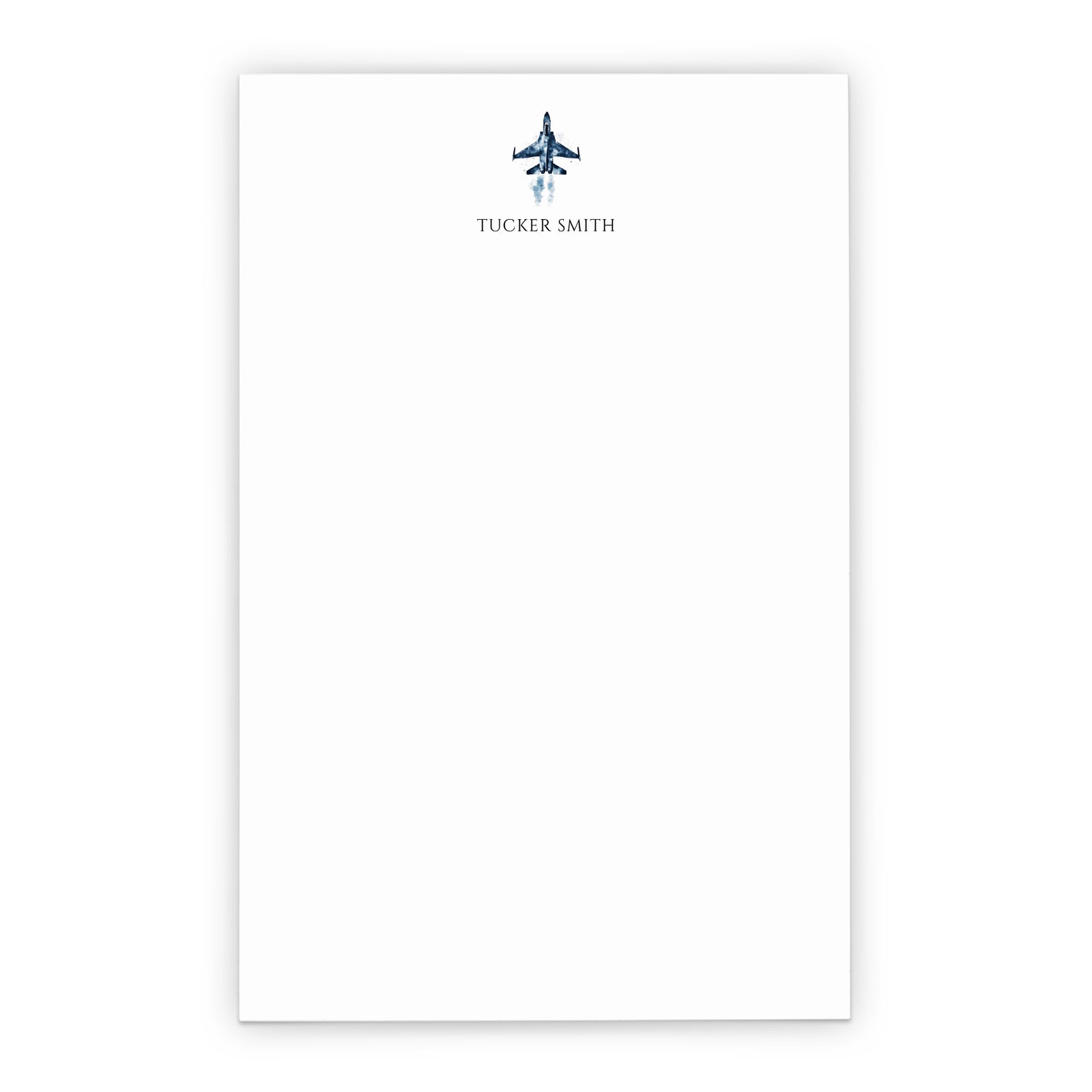 Fighter Jet Personalized Notepad With Name
